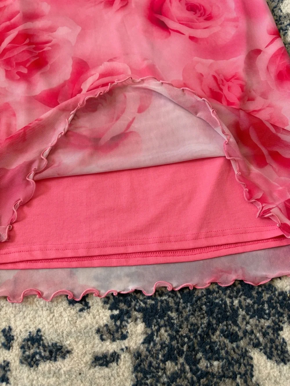 Urban Outfitters Pink Rose Maxi Skirt MEDIUM - Picture 6 of 8
